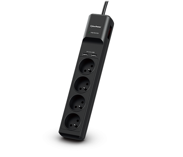 CyberPower Professional - 4 gniazda, 2x USB 2.4A, 1.8m - 600080 - zdjęcie